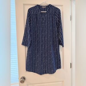 41 Hawthorn Navy and White Long Sleeve Dress